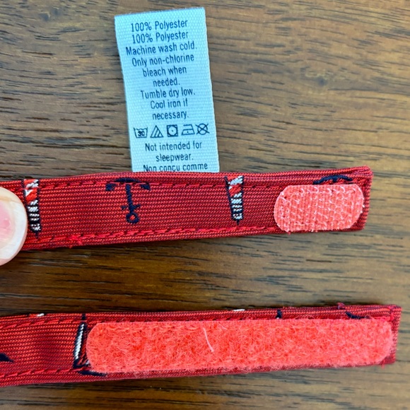 Janie and Jack red nautical boats and anchors print baby bow tie size 0-24M - Picture 4 of 4